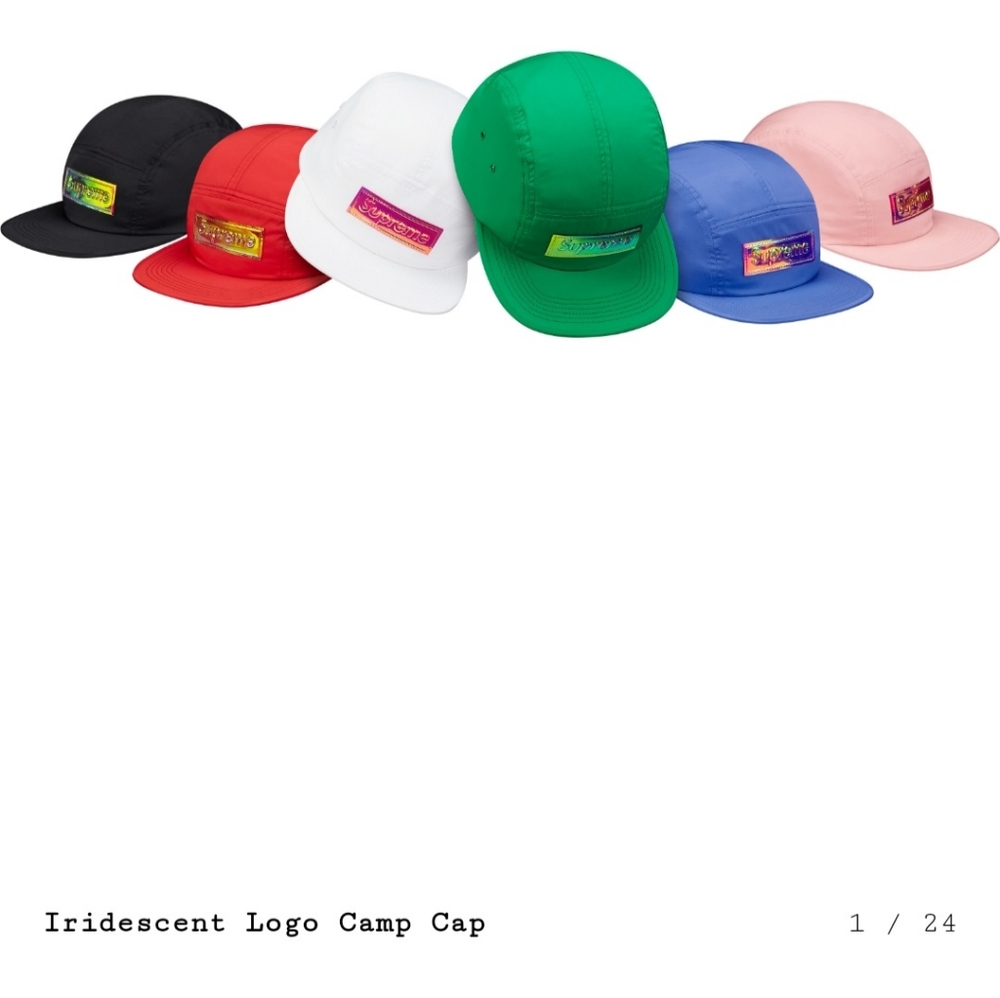 Sold Out! π¦HP! SUPREME | Pink Hologram Iridescent Logo RARE Camp Cap! - Picture 8 of 8